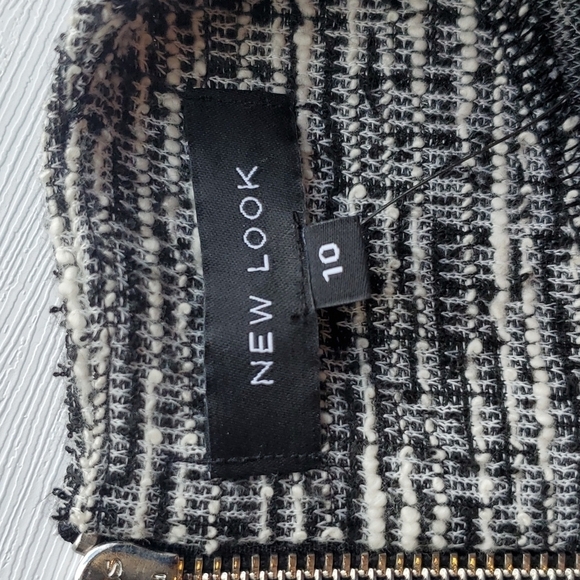 New Look Black & White Tweed Dress 6 NWT - Picture 3 of 6